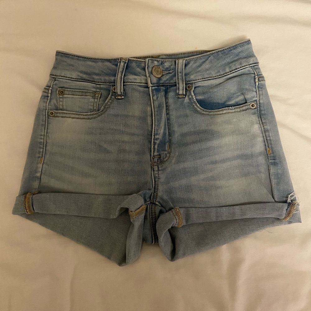 American Eagle Light wash denim shorts